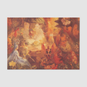 Papier Mousseline Conte de fées vintage Le Rouge-gorge captif de Fit