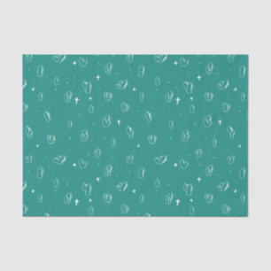 Papier Mousseline Contour de cristal mystique turquoise