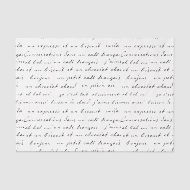 Papier Mousseline Conversations Café Français Mots et expressions no (Recto)