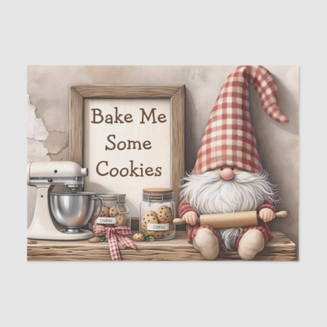 Papier Mousseline Cookie Baker Gnome (Recto)
