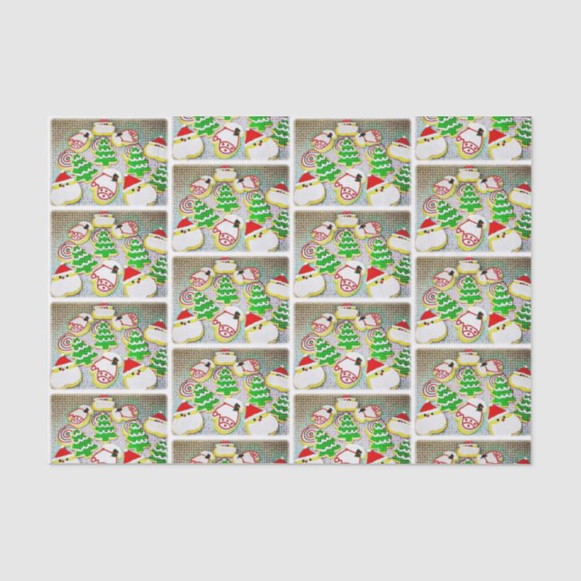 Papier Mousseline Cookies de Noël Pop Art (Recto)