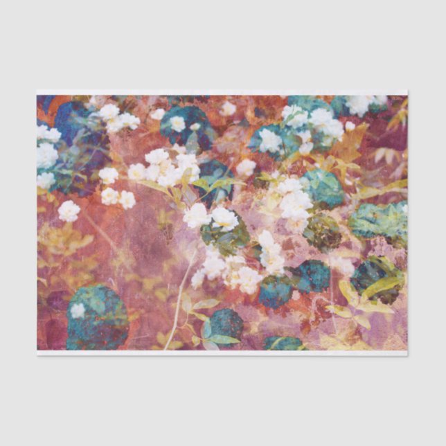 Papier Mousseline Cool, art à la mode de motif de fleur romantique (Recto)