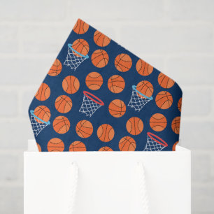Papier Mousseline cool carrelé basket-ball motif