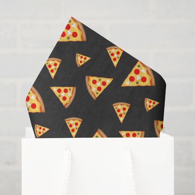 Papier Mousseline Cool et fun pizza tranches motif (Sac cadeau)