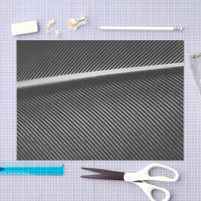 Papier Mousseline Cool silver gray elegant texture geometric lines (Artisanat)