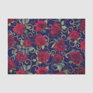 Papier Mousseline Cool Trippy Glitch Damask Rouge Rose brillant Mode
