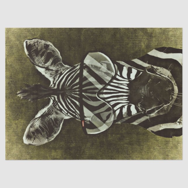 Papier Mousseline Cool Zebra Abstrait (Recto)