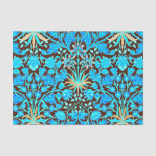 Papier Mousseline Copie, Aqua et brun de jacinthe de William Morris