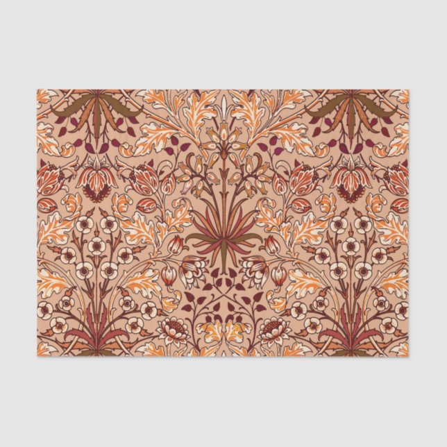 Papier Mousseline Copie, brun et beige de jacinthe de William Morris (Recto)