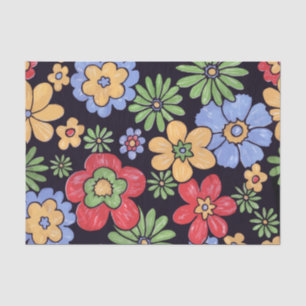 Papier Mousseline Copie colorée vive faite sur commande de motif de