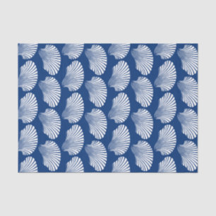 Papier Mousseline Copie de bloc de Shell de feston, bleu marine et