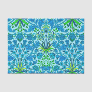 Papier Mousseline Copie de jacinthe de William Morris, bleu Cerulean