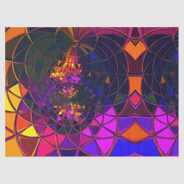 Papier Mousseline Copie géométrique Desig en verre souillé de (Recto)