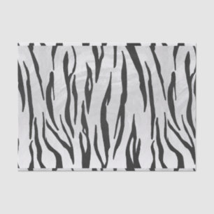 Papier Mousseline Copie noire et blanche de tigre