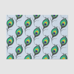 Papier Mousseline Copie vintage de plume de paon