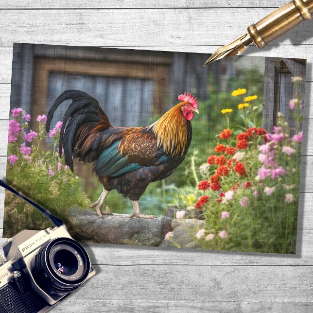 Papier Mousseline Coq dans le pays 4 Document de découpage (Créateur téléchargé)