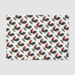 Papier Mousseline Coq de combat américain : Brun Rouge