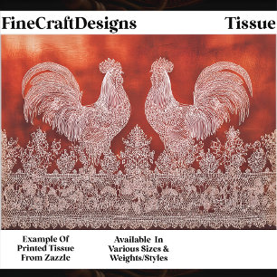 Papier Mousseline Coqs en dentelle de ferme rustique EJ9 découpage