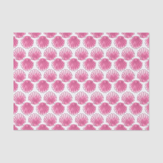 Papier Mousseline Coquillage d'eau rose (Recto)