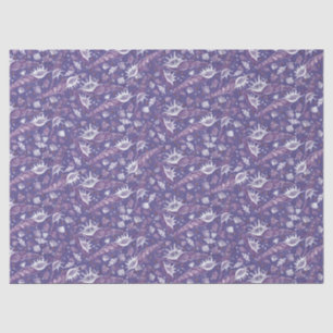 Papier Mousseline Coquillages de mer Coquille Motif nautique Violet 