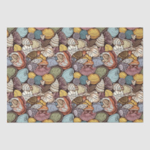 Papier Mousseline Coquillages de style comique Motif répétitif