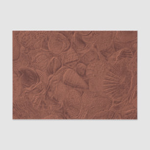 Papier Mousseline Coquillages Ocean Beach Terracotta Earth Tone