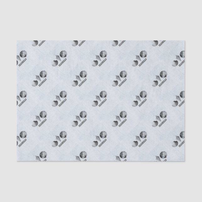 Papier Mousseline Coquillages vintages (Recto)