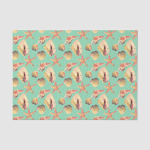 Papier Mousseline Coquilles de mer sur l'Aqua