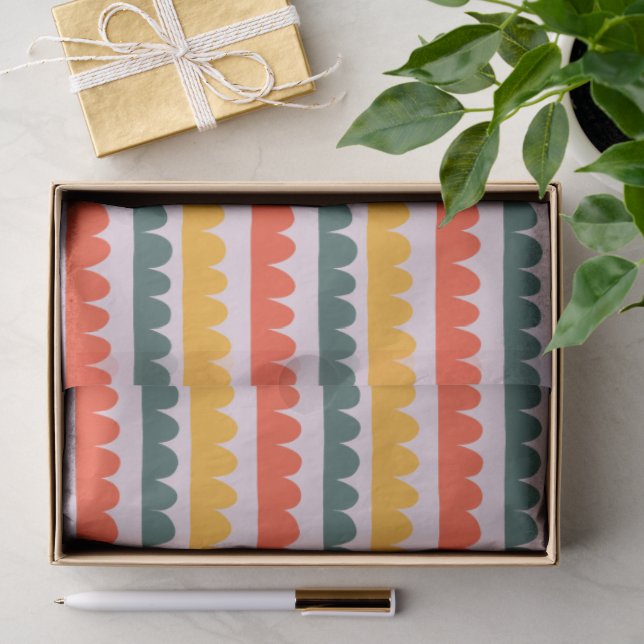 Papier Mousseline Coquilles Ensoleillées (Cadeau)