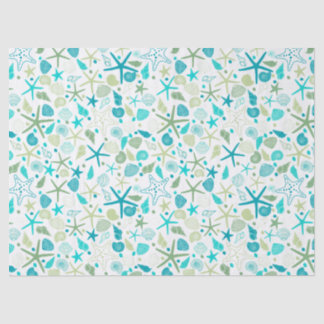 Papier Mousseline Coquilles et écrevisses