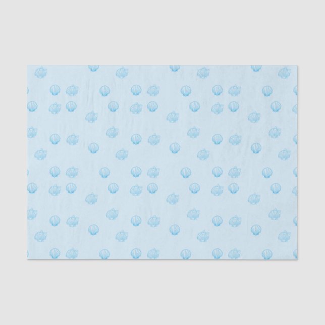 Papier Mousseline Coquilles Saint-Jacques Contour Minimalisme (Recto)