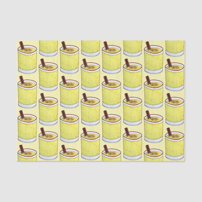 Papier Mousseline Coquito Puerto Rican Eggnog Rum Christmas Drink (Recto)