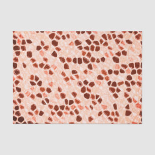 Papier Mousseline Corail rose Brown