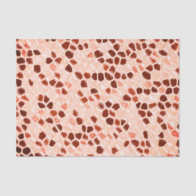 Papier Mousseline Corail rose Brown (Recto)