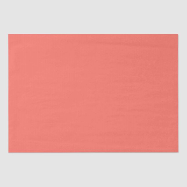 Papier Mousseline Corail rose moderne couleur uni (Recto)