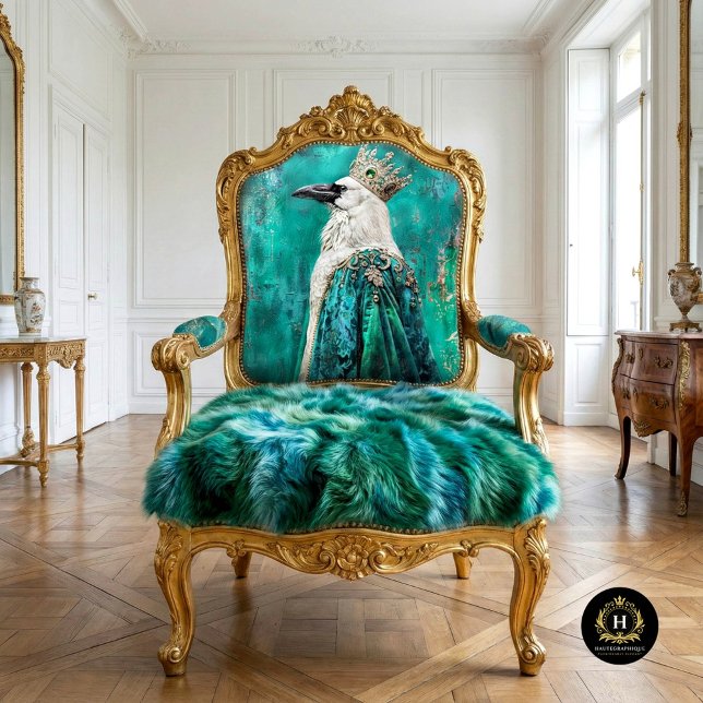 Papier Mousseline Corbeau blanc dans un découpage de cape royale sar (Créateur téléchargé)