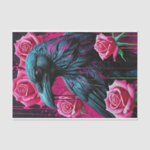 Papier Mousseline Corbeau surréaliste & Découpage du surréalisme Ros