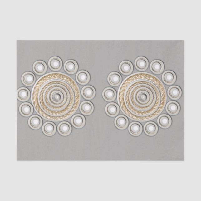 Papier Mousseline Corde en papier de tissu décoratif (Recto)