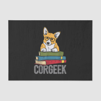 Papier Mousseline Corgeek Livre Lover Welsh Corgi Funny Chien Nerd