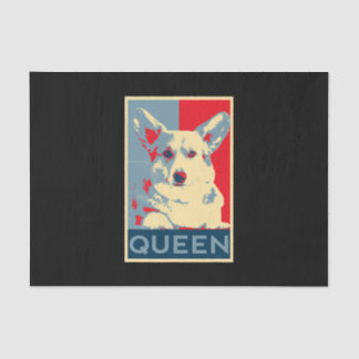 Papier Mousseline Corgi Queen Art Chien Art Pour Les Amateurs De Cor