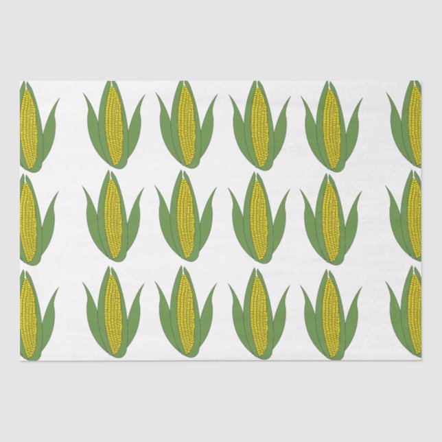 Papier Mousseline Corn Plante Motif Corn (Recto)