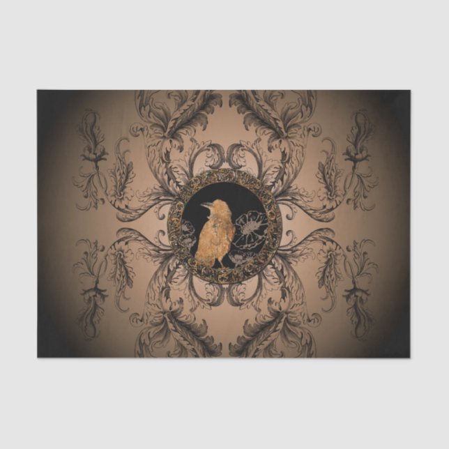 Papier Mousseline Corneille impressionnante (Recto)