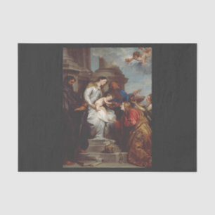 Papier Mousseline Coronation de Saint Rosalia par Anthony van Dyck