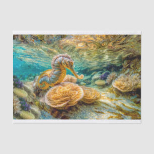 Papier Mousseline Corral de mer profonde, rêves hippocampes