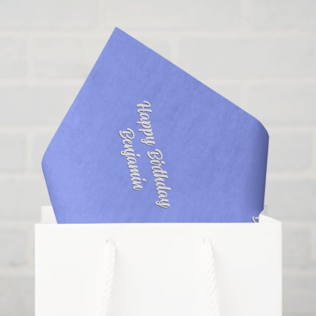 Papier Mousseline Correspondance Bleu Blanc (Sac cadeau)