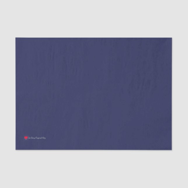 Papier Mousseline Correspondance de découpage bleu foncé (Recto)