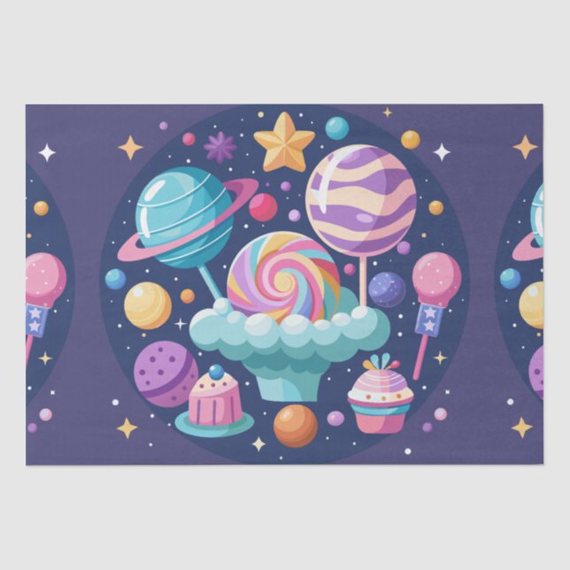 Papier Mousseline Cosmic Candy Wonderland (Recto)