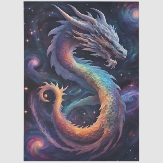 Papier Mousseline cosmic dragon tissue paper (Recto)