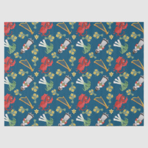 Papier Mousseline Costume et emblèmes de Gallois sur le papier de