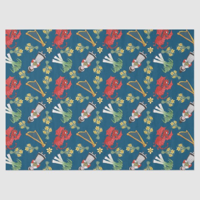 Papier Mousseline Costume et emblèmes de Gallois sur le papier de (Recto)